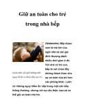 Giữ an toàn cho trẻ trong nhà bếp  