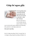 Giúp bé ngon giấc  