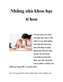 Những nhà khoa học tí hon   