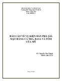 BÁO CÁO VỀ VỤ KIỆN BÁN PHÁ GIÁ MẶT HÀNG CÁ TRA , BASA VÀ TÔM CỦA MỸ