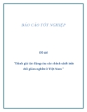 Đề tài “Đánh giá tác động của các chính sách xóa đói giảm nghèo ở Việt Nam ”