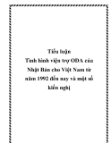 Báo cáo "Viện trợ ODA của Nhật dành cho Việt Nam"