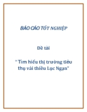 Đề tài “ Tìm hiểu thị trường tiêu thụ vải thiều Lục Ngạn”