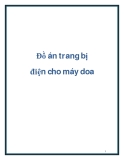 Đồ án trang bị điện cho máy doa