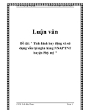 Đề tài " tình hình huy động và sử dụng vốn tại ngân hàng NN&PTNT huyện Phỳ mỹ "