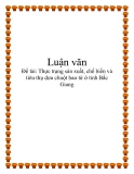 Đề tài: Thực trạng sản xuất, chế biến và tiêu thụ dưa chuột bao tử ở tỉnh Bắc Giang