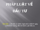 Pháp luật về đầu tư