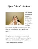 Bệnh "chán" của teen