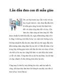 Lần đầu đưa con đi mẫu giáo 