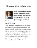 Giúp con kiềm chế cơn giận 