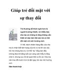 Giúp trẻ đối mặt với sự thay đổi  