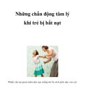 Những chấn động tâm lý khi trẻ bị bắt nạt  