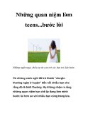 Những quan niệm làm teens...bước lùi   