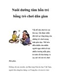 Nuôi dưỡng tâm hồn trẻ bằng trò chơi dân gian 