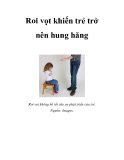 Roi vọt khiến trẻ trở nên hung hăng  