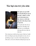 Tác hại của trẻ yêu sớm  