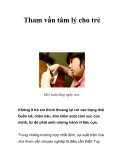 Tham vấn tâm lý cho trẻ    