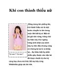 Khi con thành thiếu nữ  