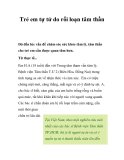 Trẻ em tự tử do rối loạn tâm thần  