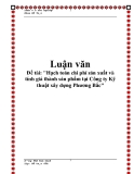 Đề tài: "Hạch toán chi phí sản xuất và tính giá thành sản phẩm tại Công ty Kỹ thuật xây dựng Phương Bắc"