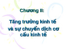 Chương II:  Tăng trưởng kinh tế và sự chuyển dịch cơ cấu kinh tế