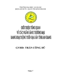 Báo cáo "Giới thiệu Tổng quan về các ngân hàng thương mại đang hoạt động trên địa bàn tỉnh An Giang"