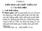 Chương 4: KIỂM ĐỊNH GIẢ THIẾT THỐNG KÊ