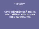 Giao tiếp hiệu quả trong môi trường kinh doanh hiện đại 