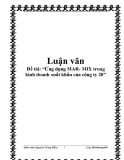 Đề tài: “Ứng dụng MAR- MIX trong kinh doanh xuất khẩu của công ty 20"