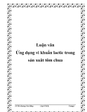 Đề tài “Ứng dụng vi khuẩn lactic trong sản xuât tôm chua”