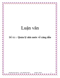 Đề tài " Quản lý nhà nước về xăng dầu "