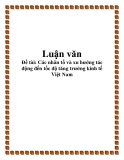 Đề tài: Các nhân tố và xu hướng tác động đến tốc độ tăng trưởng kinh tế Việt Nam