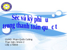 Đề tài " Séc và kỳ phiếu trong thanh toán quốc tế "