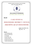 Tiểu luận: Case Study 8.1 Sedgemoor District Council