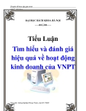 Tiểu luận: Tìm hiểu và đánh giá hiệu quả về hoạt động kinh doanh của VNPT