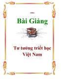 Giáo trình: Tư tưởng triết học Việt Nam