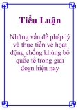 Tiểu luận: Những vấn đề pháp lý và thực tiễn về họat động chống khủng bố quốc tế trong giai đoạn hiện nay