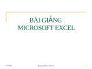 Bài giảng Microsft Excel