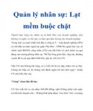 Quản lý nhân sự: Lạt mềm buộc chặt