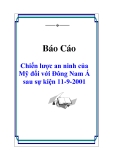 Luận văn: Chiến lược an ninh của Mỹ đối với Đông Nam Á sau sự kiện 11-9-2001