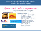 VẬN TẢI và BẢO HIỂM NGOẠI THƯƠNG