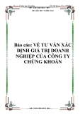 Báo cáo VỀ TƯ VẤN XÁC ĐỊNH GIÁ TRỊ DOANH NGHIỆP CỦA CÔNG TY CHỨNG KHOÁN