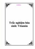 Trắc nghiệm hóa sinh: Vitamin