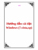 Hướng dẫn cài đặt Windows (7.vista,xp)