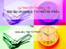 LÝ THUYẾT THÔNG TIN - bài tập chương 2