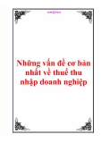 Những vấn đề cơ bản nhất về thuế thu nhập doanh nghiệp