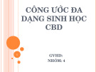 CÔNG ƯỚC ĐA  DẠNG SINH HỌC CBD