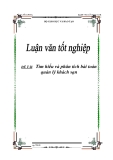 Đề tài: Tìm hiểu và phân tích bài toán quản lý khách sạn