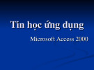 Tin học ứng dụng Microsoft Access 2000