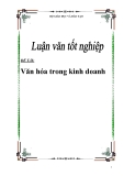 Luận văn: " Văn hóa trong kinh doanh"